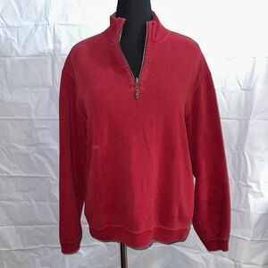 Deep Red Tommy Bahama Quarter-Zip Sweater size large